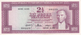 Turkey, 2 1/2 Lira, 1960, UNC, p153, 5.Emission
Estimate: USD 200-400
