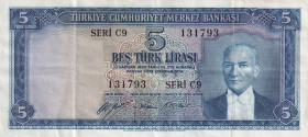 Turkey, 5 Lira, 1952, VF(+), p154, 5.Emission
Natural
Estimate: USD 40-80