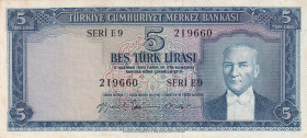 Turkey, 5 Lira, 1959, AUNC, p155, 5.Emission
Slightly stained
Estimate: USD 150-300