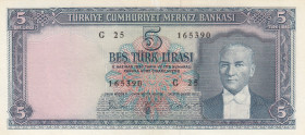 Turkey, 5 Lira, 1961, XF, p173a, 5.Emission
Natural
Estimate: USD 30-60