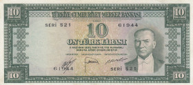 Turkey, 10 Lira, 1953, XF, p157, 5.Emission
Estimate: USD 60-120