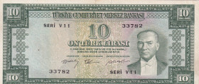 Turkey, 10 Lira, 1958, XF, p158, 5.Emission
Pressed
Estimate: USD 100-200