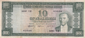 Turkey, 10 Lira, 1958, VF, p158, 5.Emission
Estimate: USD 50-100