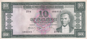 Turkey, 10 Lira, 1961, UNC(-), p160, 5.Emission
Light handling
Estimate: USD 250-500