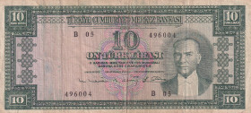 Turkey, 10 Lira, 1963, VF, p161, 5.Emission
There are pinholes
Estimate: USD 15-30
