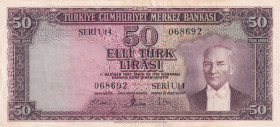 Turkey, 50 Lira, 1957, XF, p165, 5.Emission
Natural
Estimate: USD 150-300