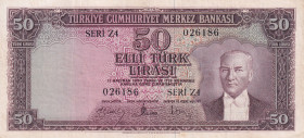 Turkey, 50 Lira, 1957, VF, p165, 5.Emission
Pressed
Estimate: USD 75-150