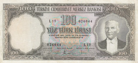Turkey, 100 Lira, 1958, VF, p169, 5.Emission
Pressed
Estimate: USD 50-100