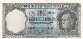 Turkey, 100 Lira, 1964, AUNC(+), p177, 5.Emission
Natural
Estimate: USD 75-150