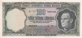 Turkey, 100 Lira, 1969, UNC, p182, 5.Emission
Estimate: USD 250-500