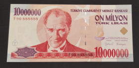 Turkey, 10.000.000 Lira, 1999, UNC, p214, 7.Emission
6 Radar, Last Prefix
Estimate: USD 300-600