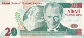 Turkey, 20 New Lira, 2005, UNC, p219, 8.Emission
Nice serial number
Estimate: USD 15-30