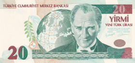 Turkey, 20 New Lira, 2005, UNC, p219, 8.Emission
Nice serial number
Estimate: USD 15-30