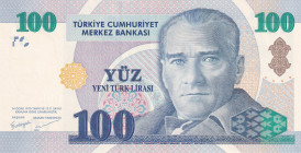 Turkey, 100 New Lira, 2005, AUNC, p221, 8. Emisyon
Nice serial number
Estimate: USD 25-50