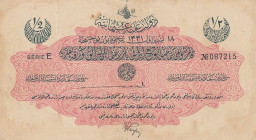 Turkey, Ottoman Empire, 1/2 Livre, 1915, VF, p72, Talat / Panfili
V. Mehmed Reşad Period, AH: 18 October 1331, sign: Talat / Panfili, There are openi...