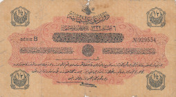 Turkey, Ottoman Empire, 1/2 Livre, 1916, FINE, p89, Talat / Hüseyin Cahid
V. Mehmed Reşad Period, AH: 6 August 1332,sign: Talat / Hüseyin Cahid
Esti...