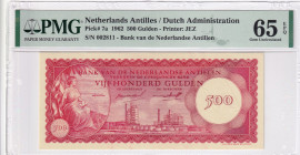 Netherlands Antilles, 500 Gulden, 1962, UNC, p7a
PMG 65 EPQ, Dutch Administration
Estimate: USD 500-1000