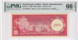 Netherlands Antilles, 500 Gulden, 1962, UNC, p7a
PMG 66 EPQ
Estimate: USD 550-1100