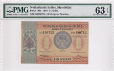 Netherlands Indies, 1 Gulden, 1940, UNC, p108a
PMG 63 EPQ
Estimate: USD 100-200