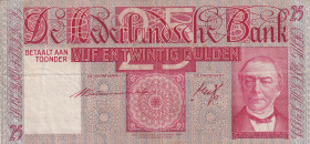 Netherlands, 25 Gulden, 1940, VF(+), p50
Stained
Estimate: USD 20-40