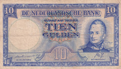 Netherlands, 10 Gulden, 1945, VF, p75a
There are stains and openings.
Estimate: USD 50-100