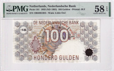 Netherlands, 100 Gulden, 1993, AUNC, p101
PMG 58 EPQ
Estimate: USD 150-300