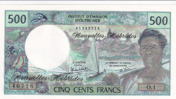 New Hebrides, 500 Francs, 1979, UNC, p19c
Estimate: USD 25-50