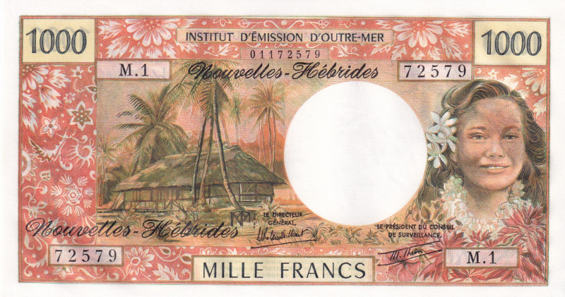 New Hebrides, 1.000 Francs, 1979, UNC, p20c
Estimate: USD 50-100