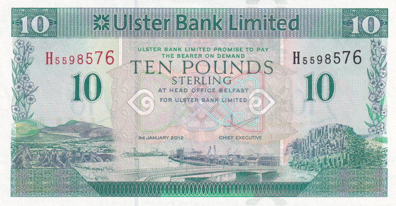 Northern Ireland, 10 Pounds, 2012, UNC, p341b
Estimate: USD 60-120