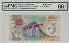 Papua New Guinea, 100 Kina, 2014, UNC, p44s, SPECIMEN
PMG 66 EPQ, Bank of Papua New Guinea
Estimate: USD 75-150