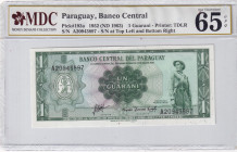 Paraguay, 1 Guarani, 1963, UNC, p193a
MDC 65 GPQ
Estimate: USD 25-50