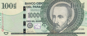 Paraguay, 100.000 Guaranies, 2015, UNC, p240
Estimate: USD 25-50