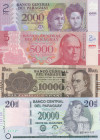 Paraguay, 2.000-5.000-10.000-20.000 Guaranies, 2011/2016, UNC, p238a; pA238; p234b; p228c, (Total 4 banknotes)
Estimate: USD 20-40
