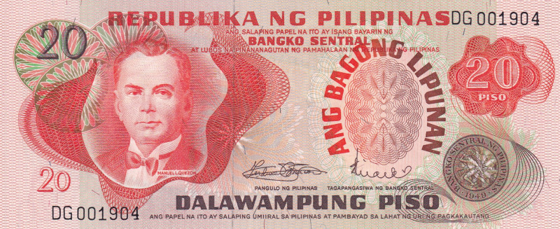 Philippines, 20 Piso, 1970, UNC, p155a
Year 1904
Estimate: USD 25-50