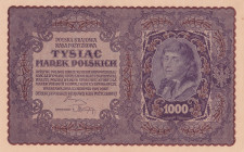 Poland, 1.000 Marek, 1919, UNC, p29
Light handling
Estimate: USD 30-60