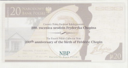 Poland, 20 Zlotych, 2009, UNC, p181, FOLDER
200th Anniversary of the birth of Frederic Chopin
Estimate: USD 25-50