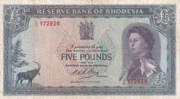 Rhodesia, 5 Pounds, 1966, VF, p29
There are stains and openings.
Estimate: USD 100-200