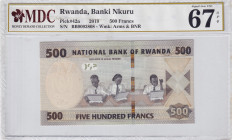Rwanda, 500 Francs, 2019, UNC, p42a
MDC 67 GPQ
Estimate: USD 25-50
