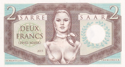Saar, 2 Francs, 2015, UNC, TEST NOTE
Estimate: USD 50-100