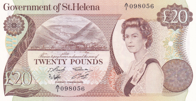 Saint Helena, 20 Pounds, 1986, UNC, p10a
Queen Elizabeth II. Potrait
Estimate:...