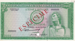 Saint Thomas & Prince, 1.000 Escudos, 1964, UNC, p40s, SPECIMEN
Banco Nacional Ultramarino
Estimate: USD 200-400