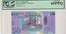Samoa, 50 Tala, 2008/2017, UNC, p41s, SPECIMEN
PCGS 65 PPQ
Estimate: USD 30-60