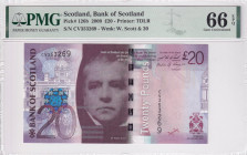 Scotland, 20 Pounds, 2009, UNC, p126b
PMG 66 EPQ, Bank of Scotland
Estimate: USD 50-100
