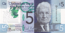 Scotland, 5 Pounds, 2015, UNC, p229Na
Commemorative banknote, polymer
Estimate: USD 20-40