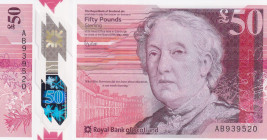 Scotland, 50 Pounds, 2020, UNC(-), pNew
Polymer plastics banknote, Bank of Scotland
Estimate: USD 100-200