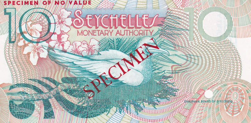 Seychelles, 10 Rupees, 1979, UNC, p23s, SPECIMEN
Seychelles Monetary Authorıty...