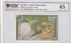 South Viet Nam, 5 Dông, 1955, XF, p2a
MDC 45
Estimate: USD 25-50