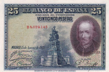Spain, 25 Pesetas, 1928, UNC, p74b
Estimate: USD 30-60