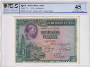 Spain, 500 Pesetas, 1928, XF, p877a
PCGS 45
Estimate: USD 60-120