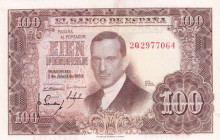 Spain, 100 Pesetas, 1953, UNC, p145a
Estimate: USD 15-30